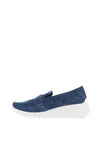 Kate Appleby Didcot Faux Suede Wedge Loafers, Pacific Blue