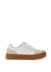 Drilleys Eighty Fleece Lined Platform Trainers, Flawless White