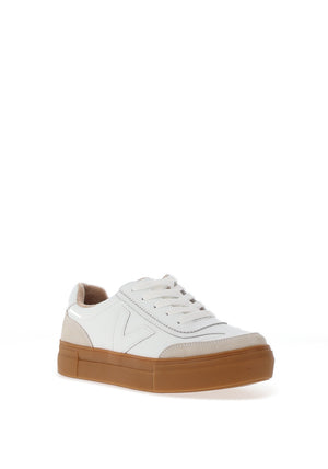 Drilleys Eighty Fleece Lined Platform Trainers, Flawless White