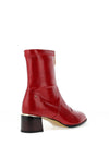 Kate Appleby Greenhill Zip Detail Heeled Boots, Red