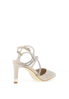 Kate Appleby Hursley Criss Cross Diamante Strapped High Heels, Nude