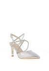Kate Appleby Hursley Criss Cross Diamante Strapped High Heels, Silver