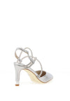 Kate Appleby Hursley Criss Cross Diamante Strapped High Heels, Silver