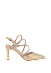 Kate Appleby Hursley Criss Cross Diamante Strapped High Heels, Gold