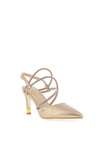 Kate Appleby Hursley Criss Cross Diamante Strapped High Heels, Gold