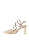 Kate Appleby Hursley Criss Cross Diamante Strapped High Heels, Gold