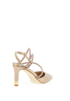 Kate Appleby Hursley Criss Cross Diamante Strapped High Heels, Gold