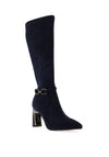 Kate Appleby Comberton Faux Suede Knee High Sock Boots, Navy