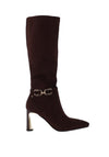 Kate Appleby Comberton Faux Suede Knee High Sock Boots, Brown