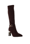 Kate Appleby Comberton Faux Suede Knee High Sock Boots, Brown