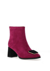 Kate Appleby Drayton Faux Suede Heeled Ankle Boots, Pink