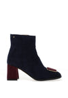 Kate Appleby Drayton Faux Suede Heeled Ankle Boots, Navy
