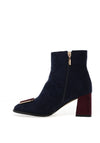 Kate Appleby Drayton Faux Suede Heeled Ankle Boots, Navy