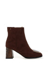 Kate Appleby Drayton Faux Suede Heeled Ankle Boots, Brown