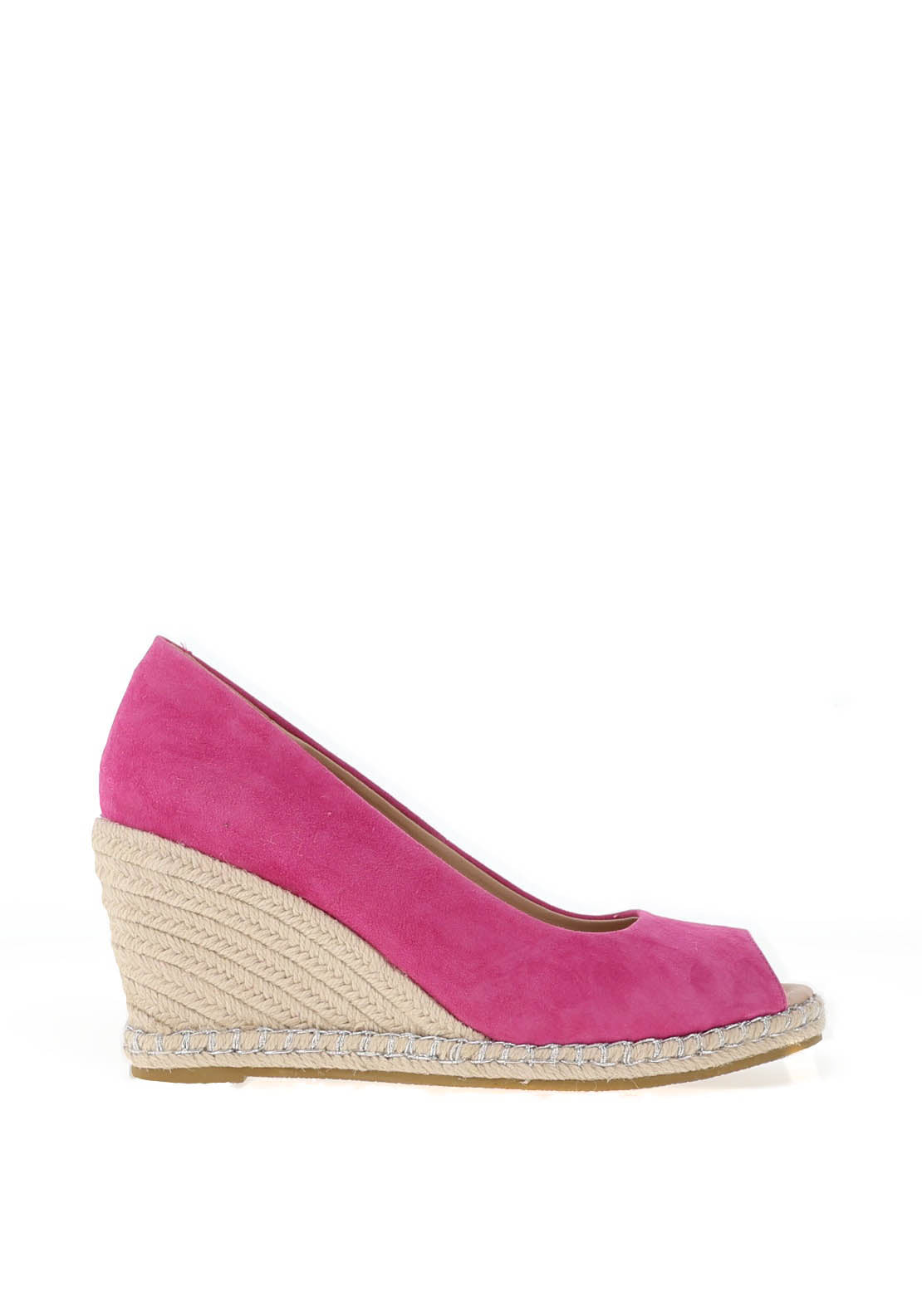 Kate Appleby Eastrea Faux Animal Printed Peep Toe Wedge Sandals, Magenta