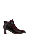 Kate Appleby Eltisley Buckle Detail Leather Heeled Ankle Boot, Wine