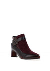 Kate Appleby Eltisley Buckle Detail Leather Heeled Ankle Boot, Wine