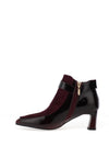 Kate Appleby Eltisley Buckle Detail Leather Heeled Ankle Boot, Wine