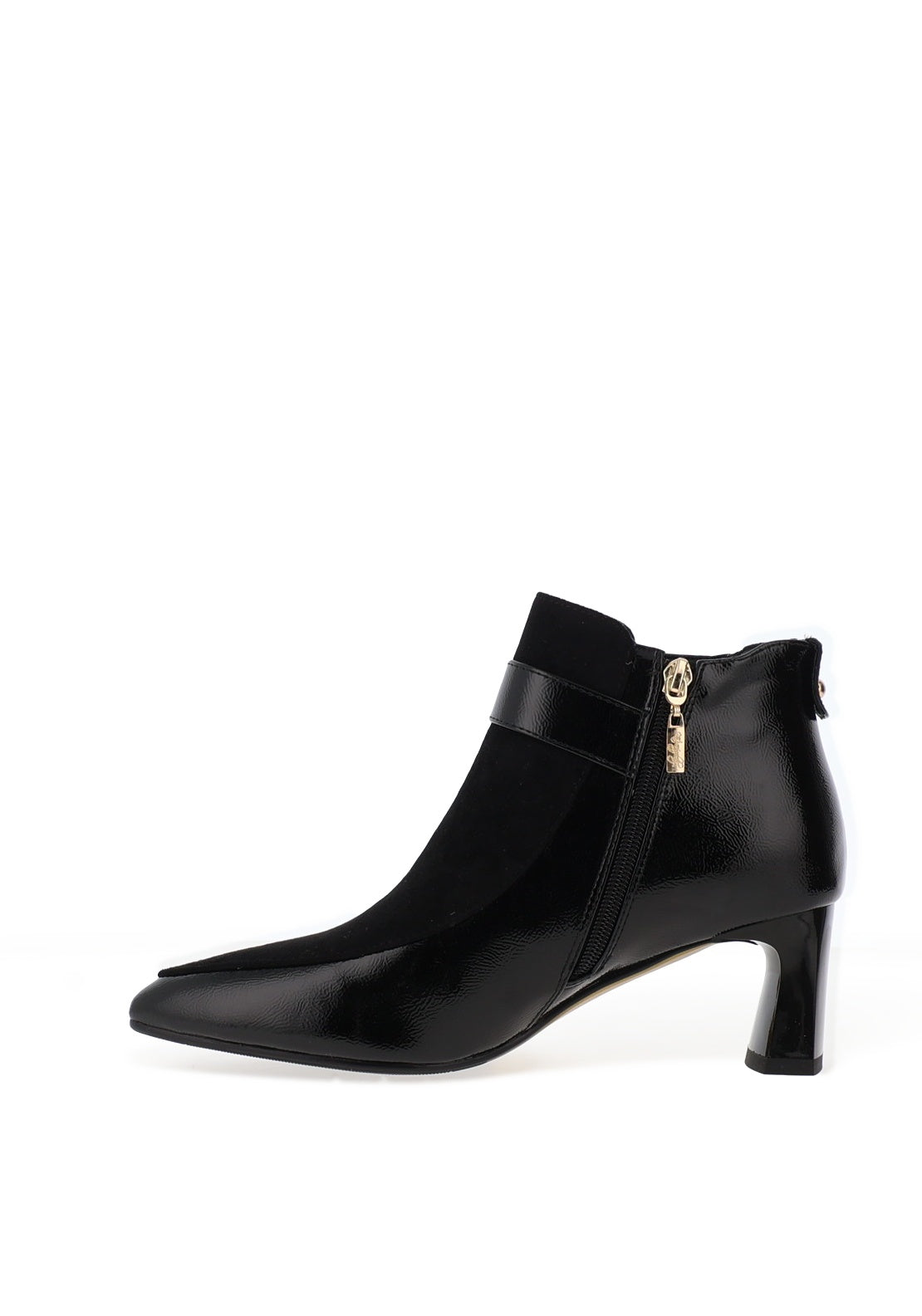 Kate Appleby Eltisley Buckle Detail Leather Heeled Ankle Boot, Black
