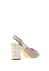 Kate Appleby Hailey Sling Back Ribbed Heeled Shoes, Rosewood