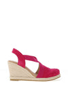 Kate Appleby Llanidan Criss Cross Wedge Sandals, Hot Pink