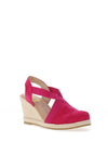 Kate Appleby Llanidan Criss Cross Wedge Sandals, Hot Pink