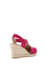 Kate Appleby Llanidan Criss Cross Wedge Sandals, Hot Pink