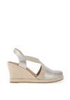 Kate Appleby Llanidan Shimmer Criss Cross Wedge Sandals, Silvery Shimmer