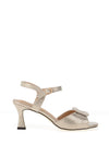 Kate Appleby Thoresby Dot Print Heeled Sandals, Silver