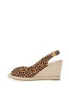 Kate Appleby Tregele Faux Animal Printed Sling Back Wedge Sandals, Leopard