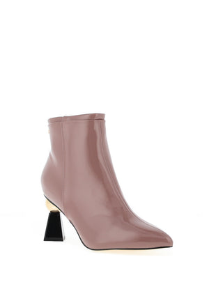 Kate Appleby Leiston Patent Geo Ankle Boot, Rosewood