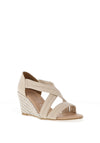Kate Appleby Lerwick Wedged Sandals, Creme Twist