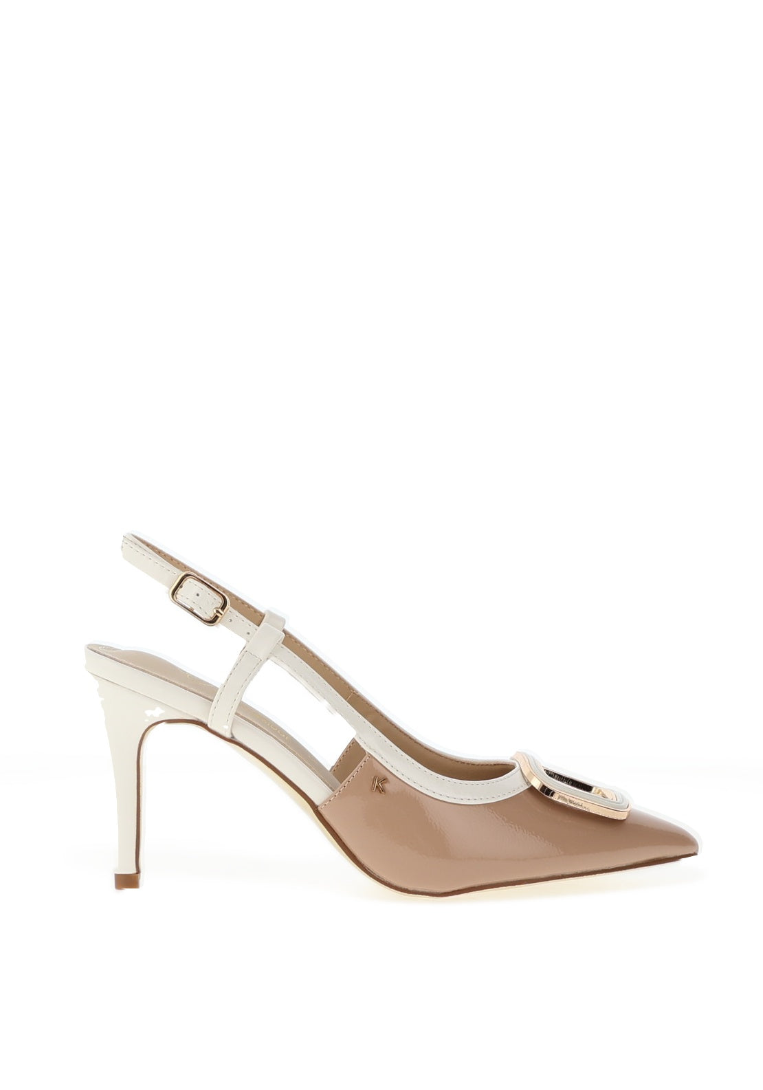 Kate Appleby Longcot Patent Sling Back Heeled Shoes, Make Up - McElhinneys