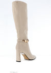 Kate Appleby Maghull Heeled Knee High Ankle Boots, Cream