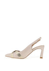 Kate Appleby Newent Pointed Toe Knot Heeled Shoes, Almond