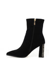 Kate Appleby Lonstowe Faux Suede Heeled Ankle Boots, Black