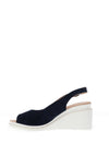 Kate Appleby Pembroke Sling Back Faux Suede Wedged Sandals, Sapphire