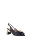 Kate Appleby Perthshire Bow Bloch Heel Shoes, Sapphire