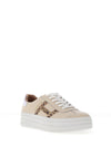 Drilleys Sixty Eight Suede Platform Trainers, Nude Cheetah