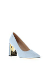 Kate Appleby Southall Croc Print Heeled Shoe, Baby Blue