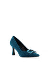 Kate Appleby Tawtan Velvet Embellished Heels, Turquoise