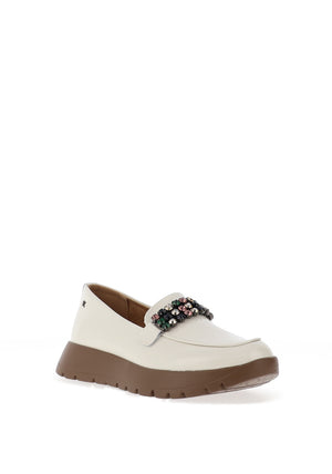 Kate Appleby Todley Embellished Loafers, Cream