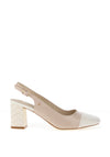 Kate Appleby Ystrad Heeled Shoe, Cream Zig Zag