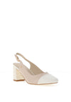 Kate Appleby Ystrad Heeled Shoe, Cream Zig Zag