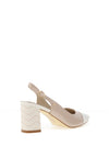 Kate Appleby Ystrad Heeled Shoe, Cream Zig Zag