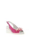 Kate Appleby Zetland Beaded Wedge Sandals, Magenta