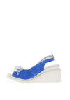 Kate Appleby Zetland Beaded Wedge Sandals, Pacific Blue