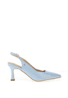 Kate Appleby Denham Faux Patent Sling Back Heel, Blue