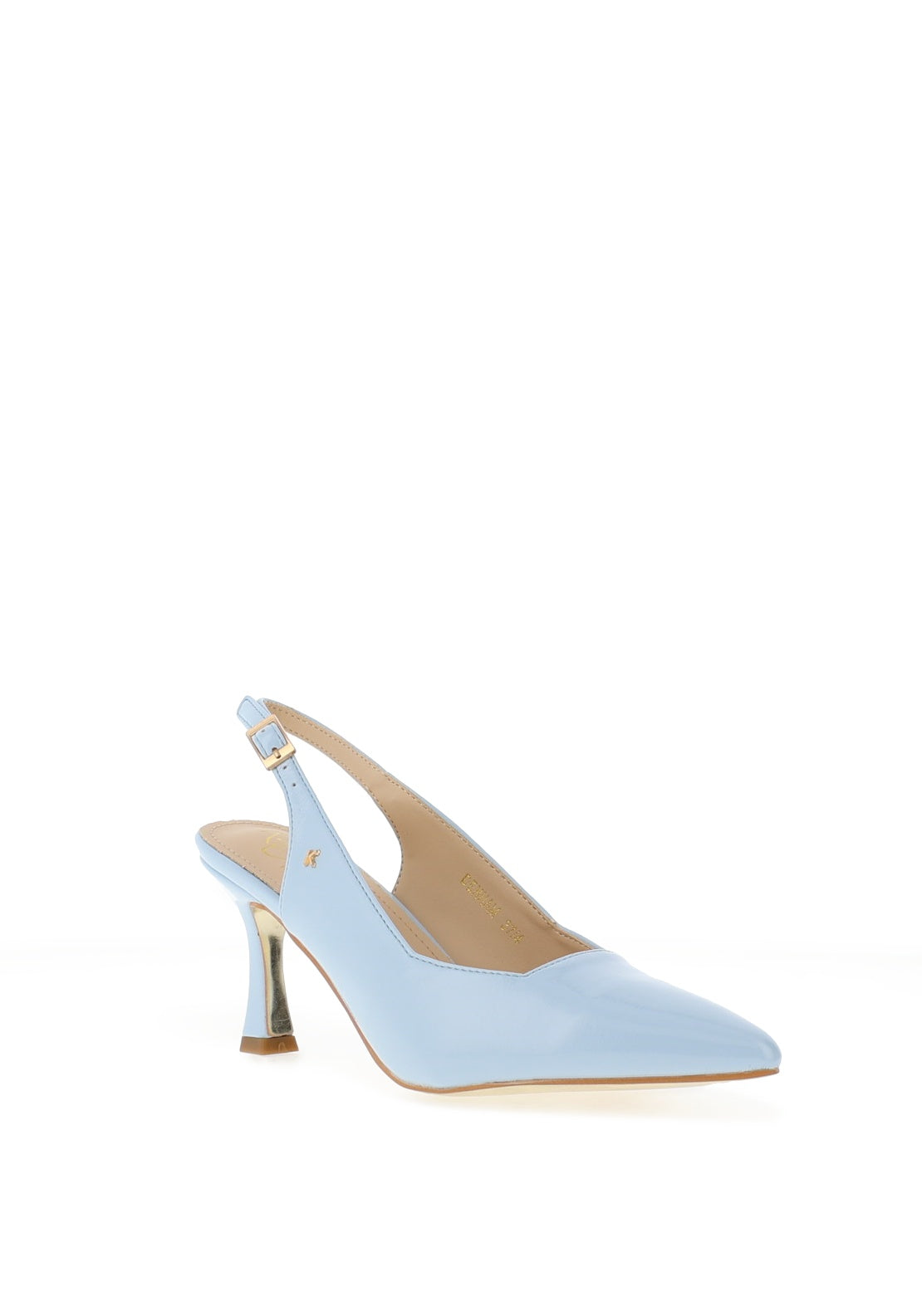 Kate Appleby Denham Faux Patent Sling Back Heel, Blue