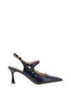 Kate Appleby Parciau Faux Patent Sling Back Heel, Navy